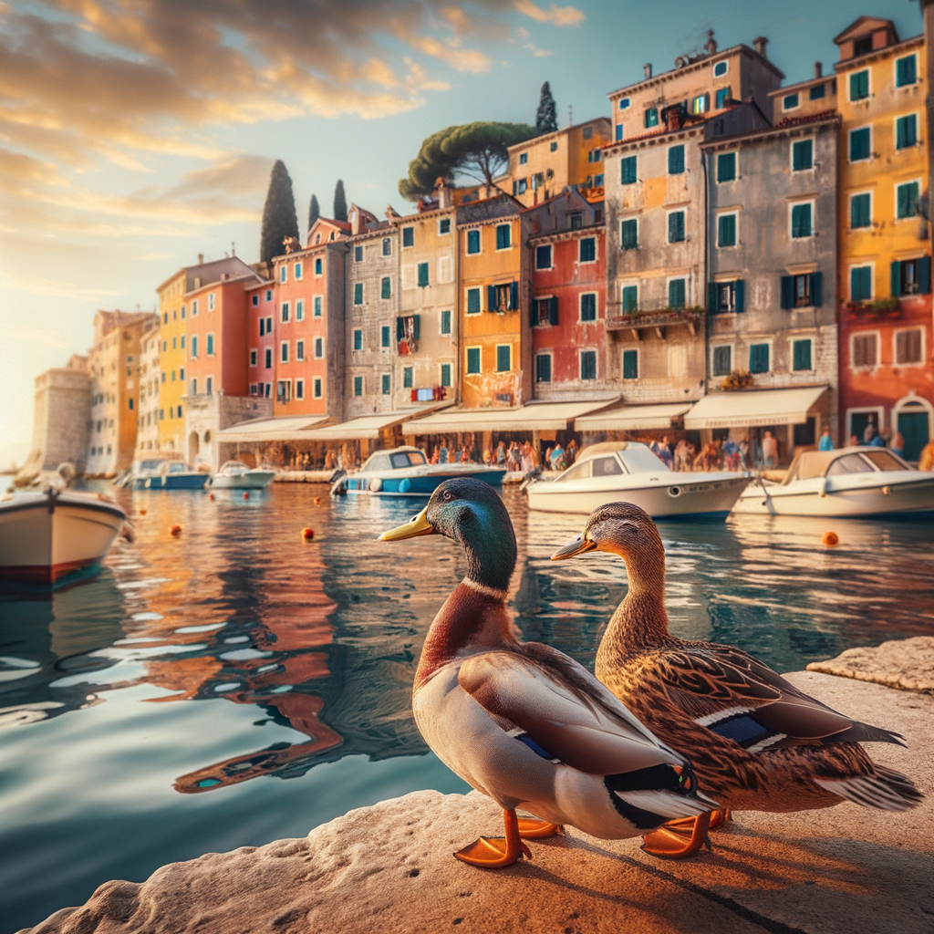 Summer Migration of a Duck Couple from Graz to Rovinj: A Vacation from Stadtpark Attractions